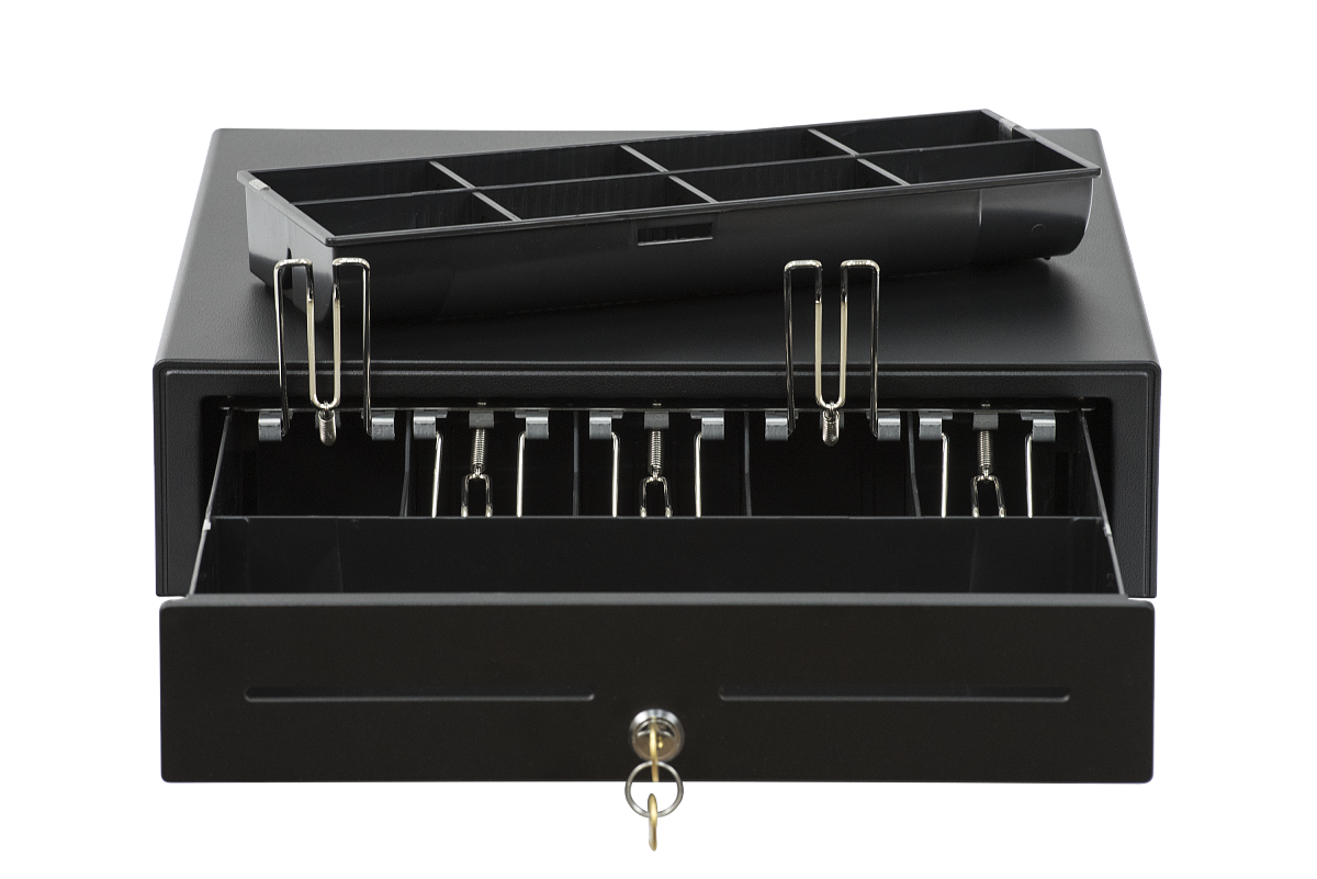 Денежный ящик АТОЛ EC-350-B черный, 350*405*90, 24V, для Штрих-ФР в Чебоксарах